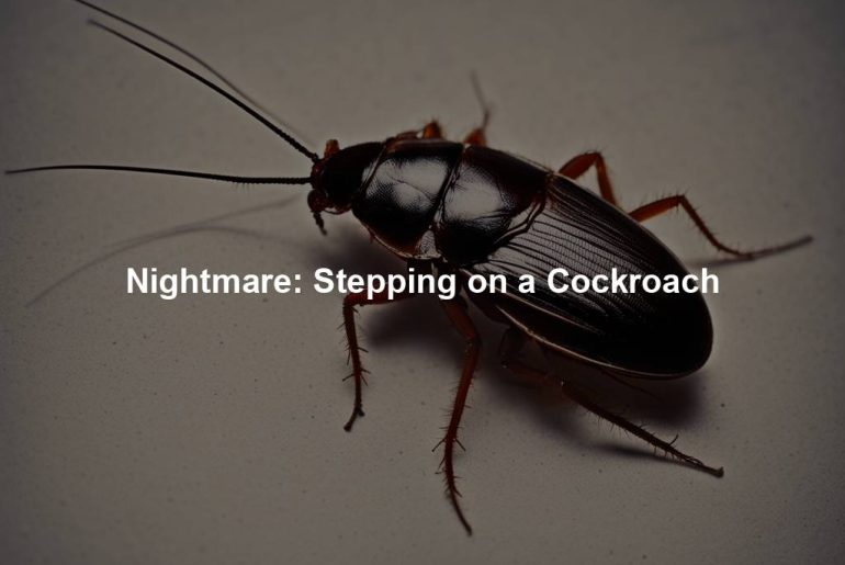 Nightmare: Stepping on a Cockroach