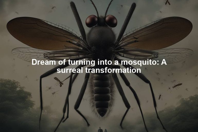 Dream of turning into a mosquito: A surreal transformation