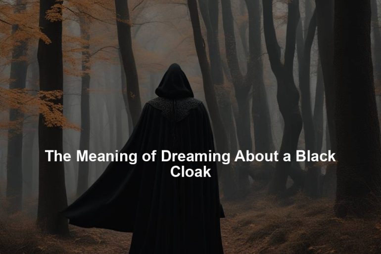 The Meaning of Dreaming About a Black Cloak