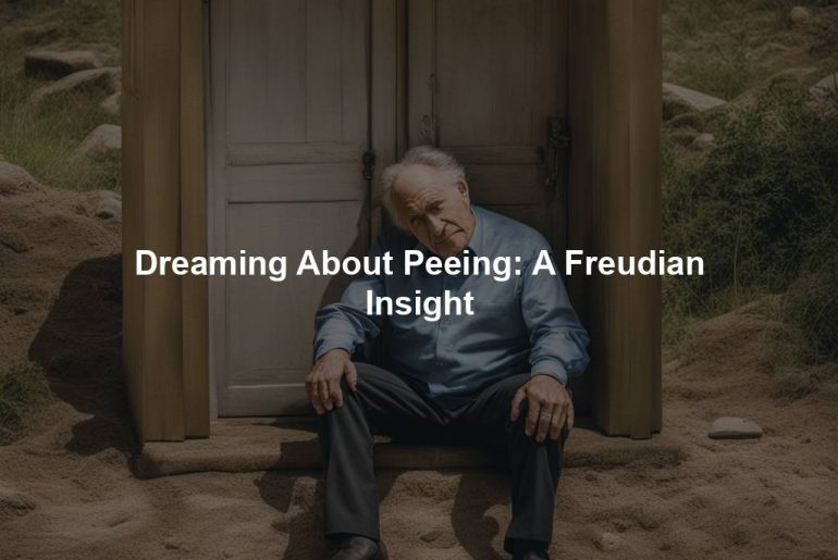 Dreaming About Peeing: A Freudian Insight