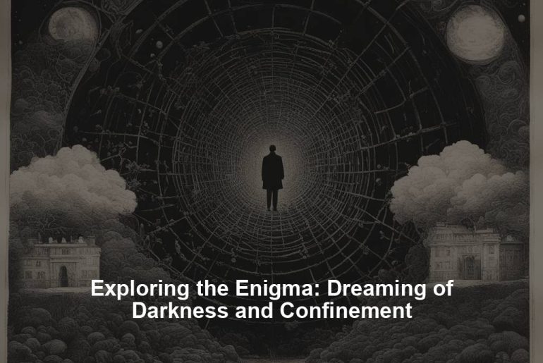 Exploring the Enigma: Dreaming of Darkness and Confinement