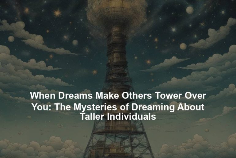 When Dreams Make Others Tower Over You: The Mysteries of Dreaming About Taller Individuals