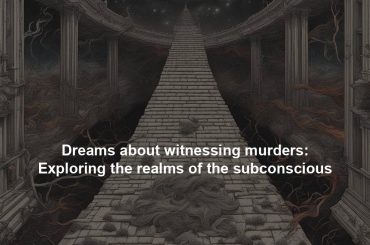 Dreams about witnessing murders: Exploring the realms of the subconscious