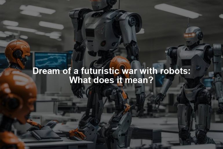 Dream of a futuristic war with robots: What does it mean?