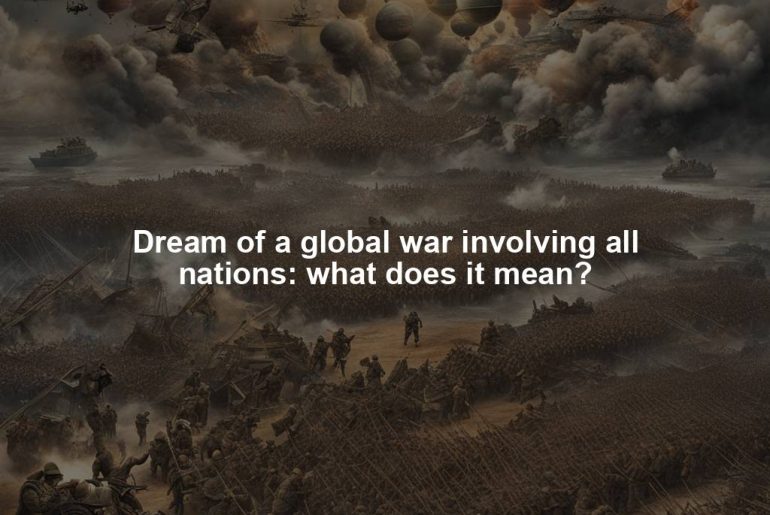 Dream of a global war involving all nations: what does it mean?