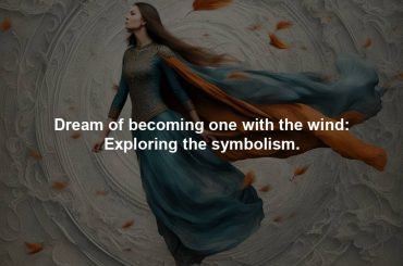 Dream of becoming one with the wind: Exploring the symbolism.