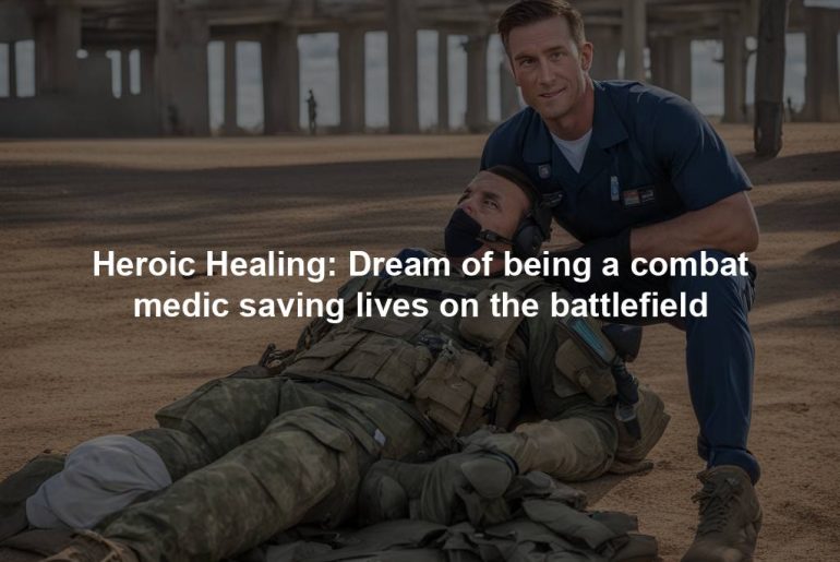 Heroic Healing: Dream of being a combat medic saving lives on the battlefield