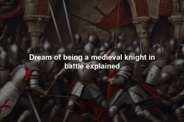 Dream of being a medieval knight in battle explained