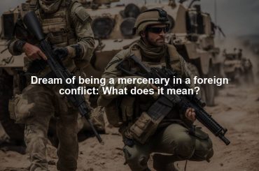 Dream of being a mercenary in a foreign conflict: What does it mean?