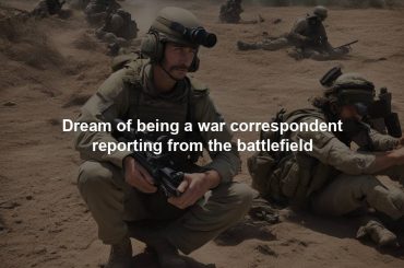 Dream of being a war correspondent reporting from the battlefield