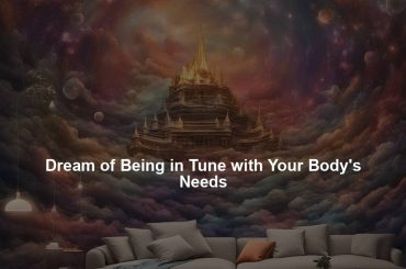 Dream of Being in Tune with Your Body's Needs