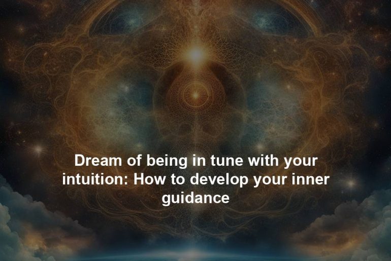Dream of being in tune with your intuition: How to develop your inner guidance