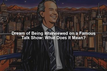 Dream of Being Interviewed on a Famous Talk Show: What Does It Mean?