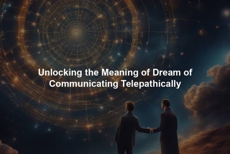 Unlocking the Meaning of Dream of Communicating Telepathically