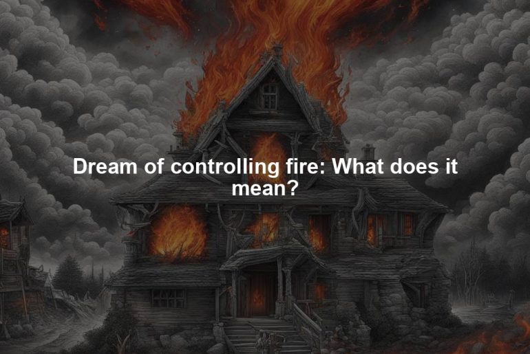 Dream of controlling fire: What does it mean?