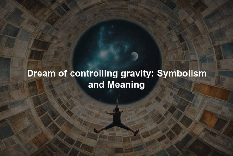 Dream of controlling gravity: Symbolism and Meaning