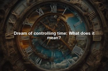 Dream of controlling time: What does it mean?