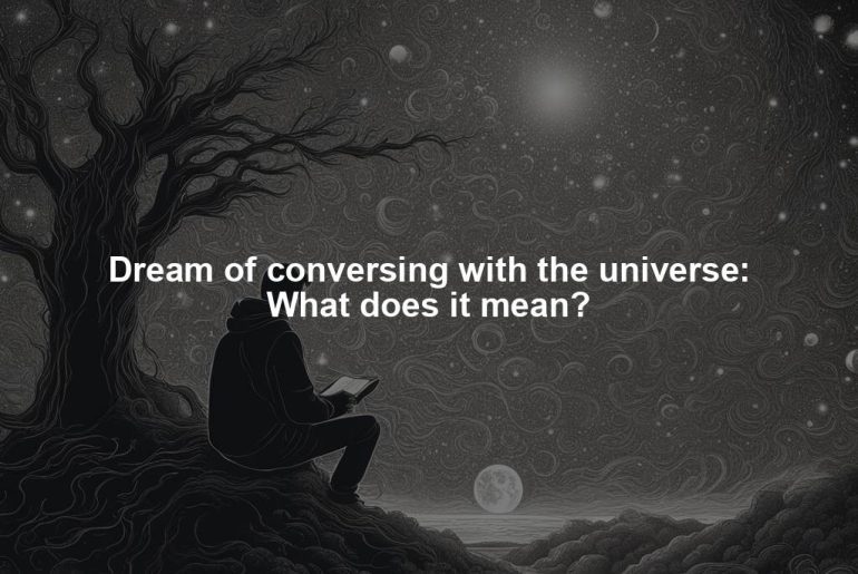 Dream of conversing with the universe: What does it mean?