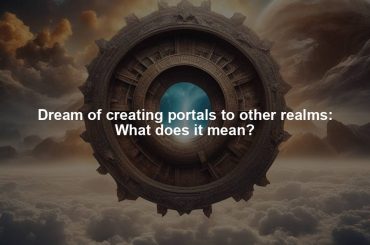 Dream of creating portals to other realms: What does it mean?