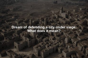 Dream of defending a city under siege: What does it mean?