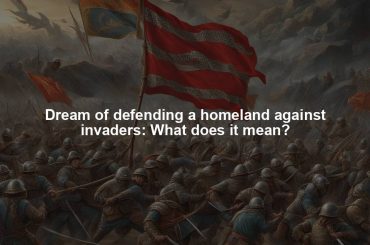 Dream of defending a homeland against invaders: What does it mean?