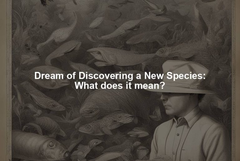 Dream of Discovering a New Species: What does it mean?