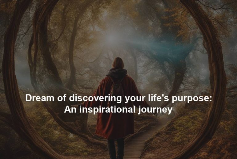 Dream of discovering your life's purpose: An inspirational journey