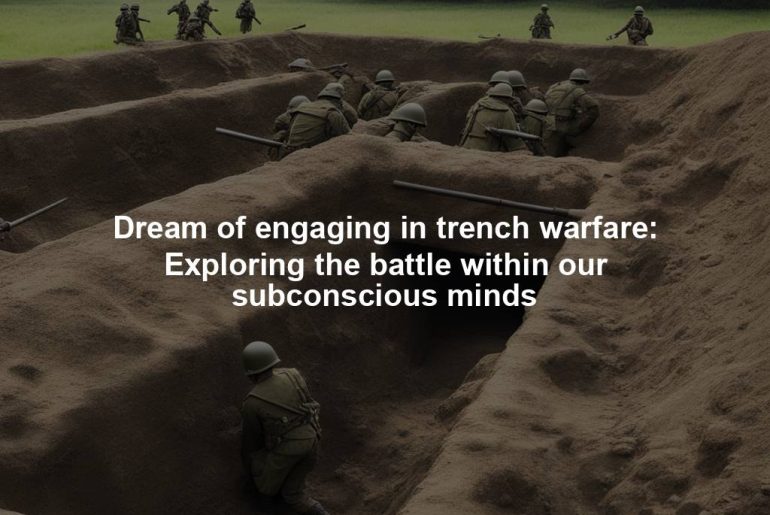 Dream of engaging in trench warfare: Exploring the battle within our subconscious minds