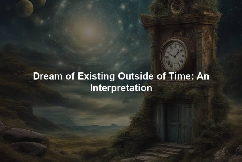 Dream of Existing Outside of Time: An Interpretation