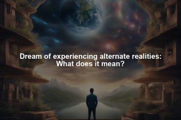 Dream of experiencing alternate realities: What does it mean?