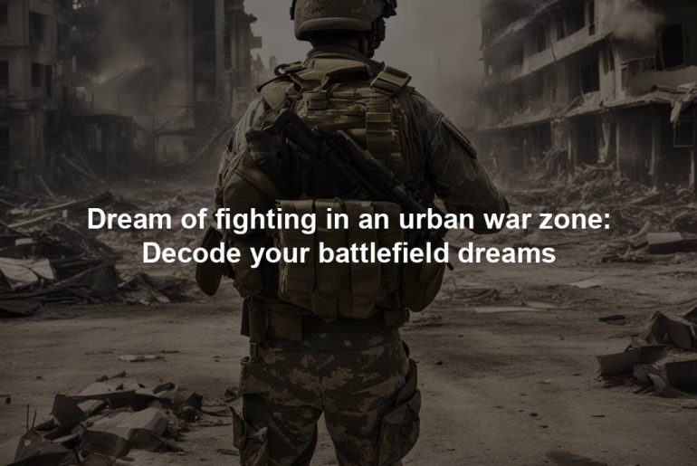Dream of fighting in an urban war zone: Decode your battlefield dreams