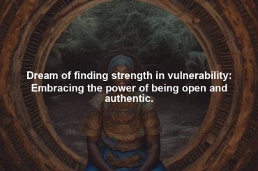 Dream of finding strength in vulnerability: Embracing the power of being open and authentic.