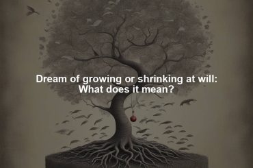 Dream of growing or shrinking at will: What does it mean?