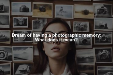 Dream of having a photographic memory: What does it mean?
