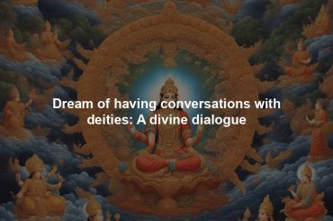 Dream of having conversations with deities: A divine dialogue