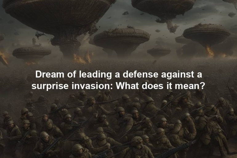 Dream of leading a defense against a surprise invasion: What does it mean?