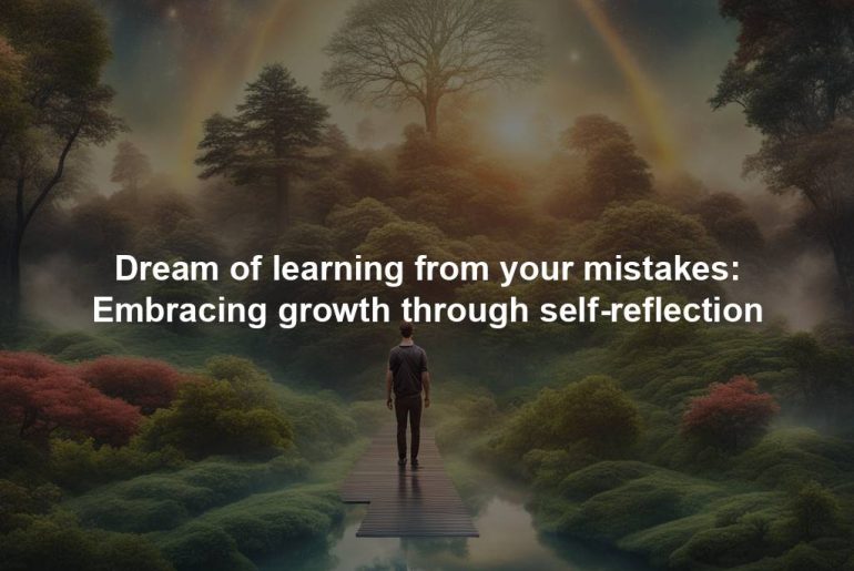 Dream of learning from your mistakes: Embracing growth through self-reflection