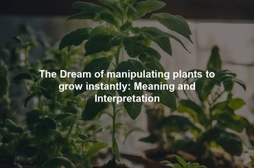 The Dream of manipulating plants to grow instantly: Meaning and Interpretation