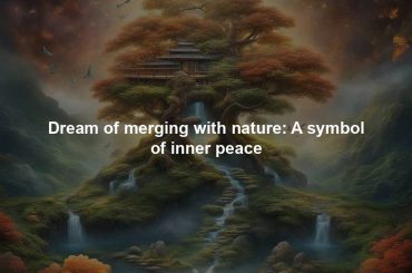 Dream of merging with nature: A symbol of inner peace