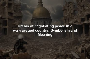 Dream of negotiating peace in a war-ravaged country: Symbolism and Meaning