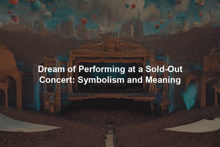 Dream of Performing at a Sold-Out Concert: Symbolism and Meaning