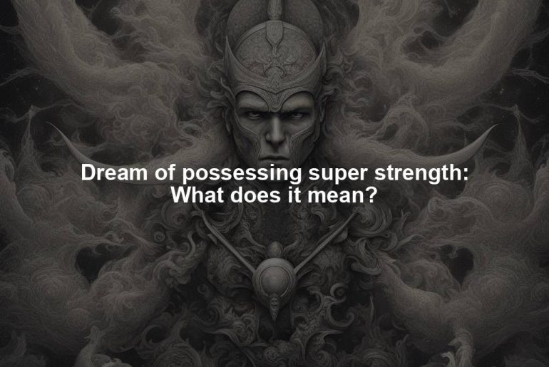 Dream of possessing super strength: What does it mean?