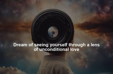 Dream of seeing yourself through a lens of unconditional love