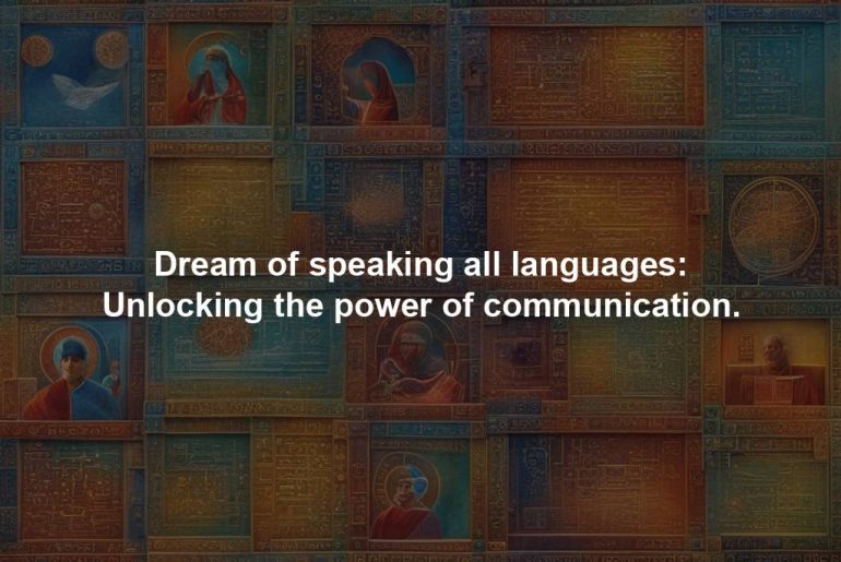 Dream of speaking all languages: Unlocking the power of communication.