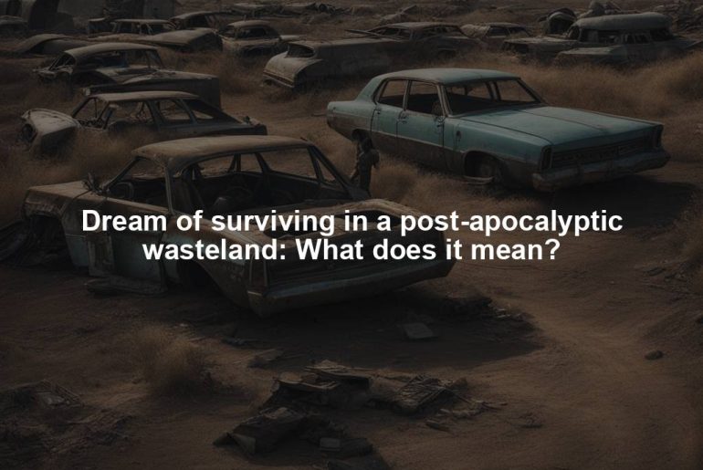 Dream of surviving in a post-apocalyptic wasteland: What does it mean?