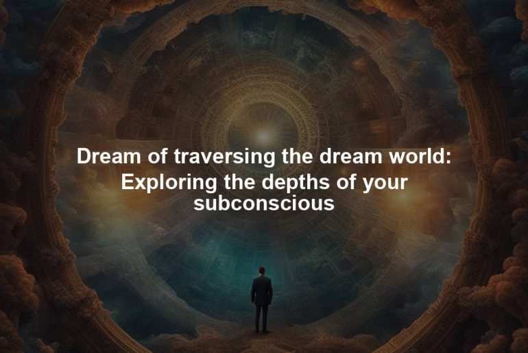 Dream of traversing the dream world: Exploring the depths of your subconscious