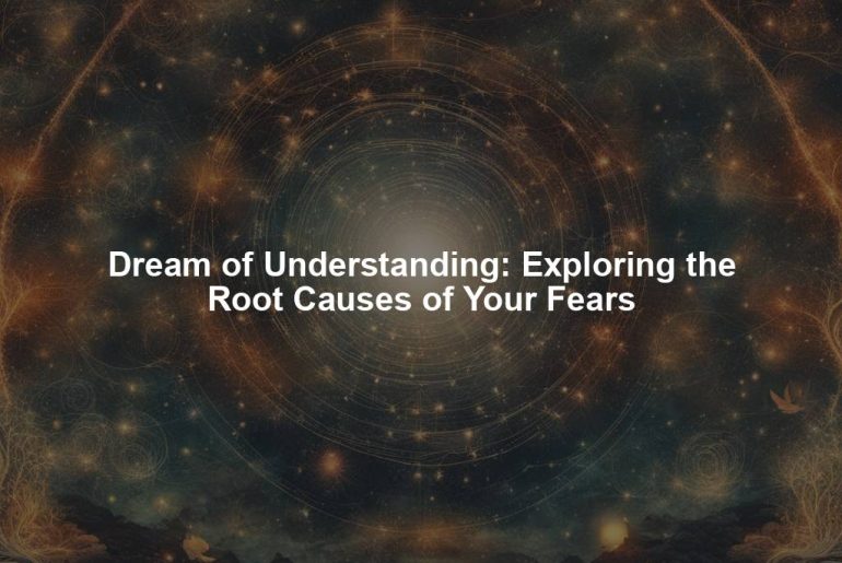 Dream of Understanding: Exploring the Root Causes of Your Fears