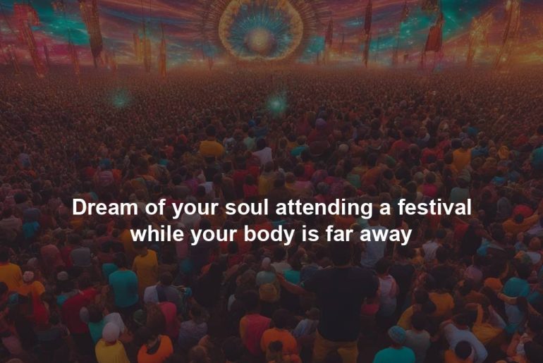 Dream of your soul attending a festival while your body is far away