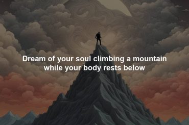 Dream of your soul climbing a mountain while your body rests below