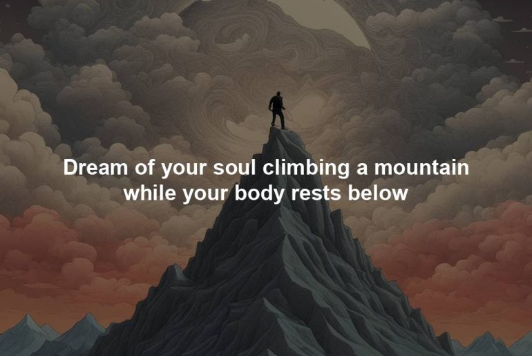 Dream of your soul climbing a mountain while your body rests below